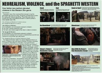 neorealism, violence, and the spaghetti western infographic poster